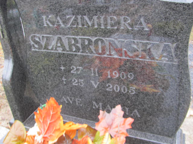 Kazimiera Szabrońska 1909 Węgorzyno - Grobonet - Wyszukiwarka osób pochowanych