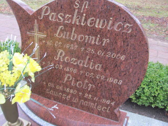 Rozalia Paszkiewicz 1896 Węgorzyno - Grobonet - Wyszukiwarka osób pochowanych