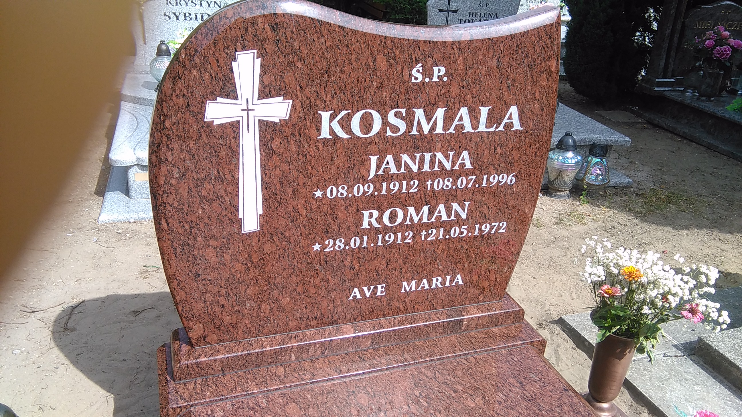 Roman Kosmala 1912 Węgorzyno - Grobonet - Wyszukiwarka osób pochowanych