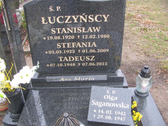 Stefania Łuczyńska 1922 Węgorzyno - Grobonet - Wyszukiwarka osób pochowanych