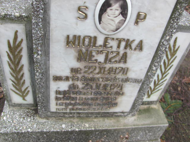 Wioletta Mejza 1970 Węgorzyno - Grobonet - Wyszukiwarka osób pochowanych