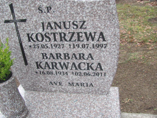 Janusz Kostrzewa 1927 Węgorzyno - Grobonet - Wyszukiwarka osób pochowanych
