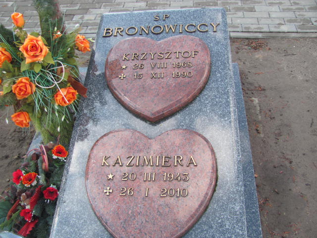 Krzysztof Bronowicki 1968 Węgorzyno - Grobonet - Wyszukiwarka osób pochowanych