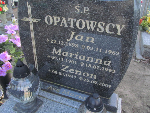 Jan Opatowski 1898 Węgorzyno - Grobonet - Wyszukiwarka osób pochowanych