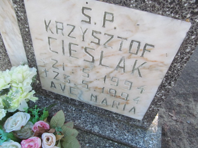 Krzysztof Cieślak 1994 Węgorzyno - Grobonet - Wyszukiwarka osób pochowanych