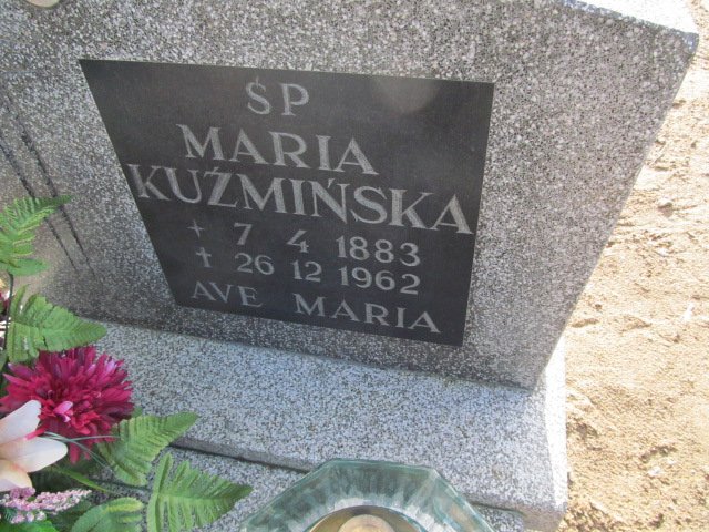 Maria Kuźmińska 1883 Węgorzyno - Grobonet - Wyszukiwarka osób pochowanych