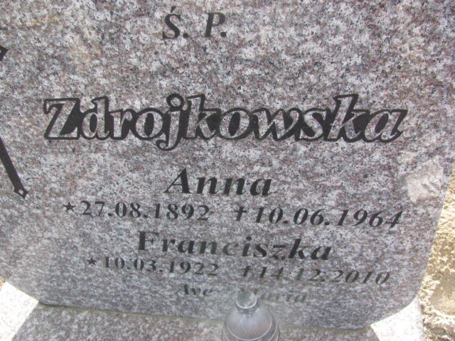 Anna Zdrojkowska 1892 Węgorzyno - Grobonet - Wyszukiwarka osób pochowanych