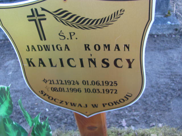 Jadwiga Kalicińska 1924 Węgorzyno - Grobonet - Wyszukiwarka osób pochowanych