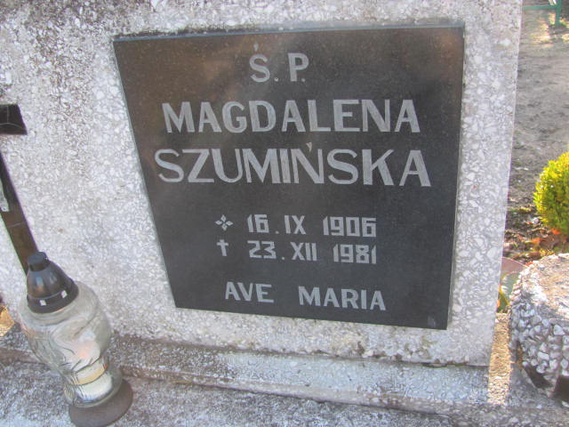 Magdalena Szumińska 1906 Węgorzyno - Grobonet - Wyszukiwarka osób pochowanych