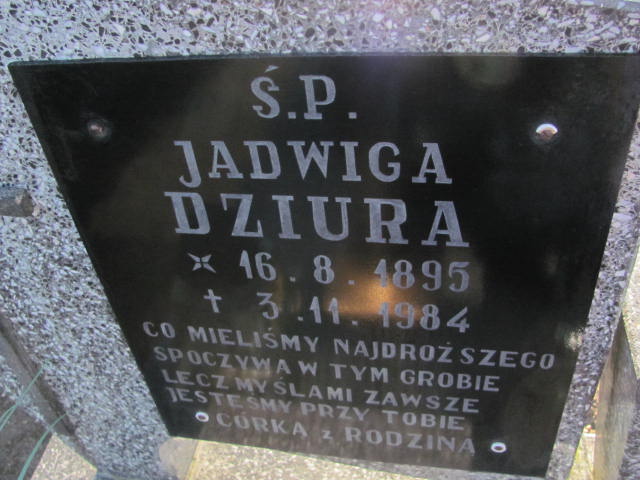 Jadwiga Dziura 1895 Węgorzyno - Grobonet - Wyszukiwarka osób pochowanych