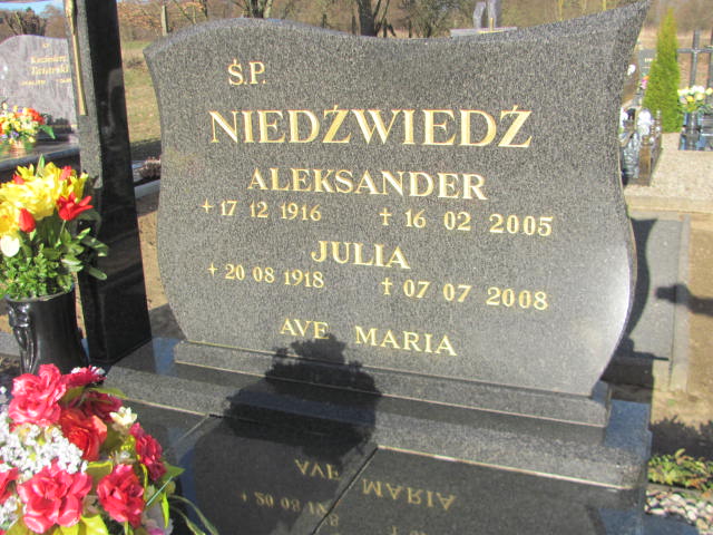 Aleksander Niedźwiedź 1916 Węgorzyno - Grobonet - Wyszukiwarka osób pochowanych