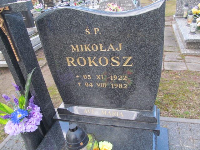 Mikołaj Rokosz 1922 Węgorzyno - Grobonet - Wyszukiwarka osób pochowanych